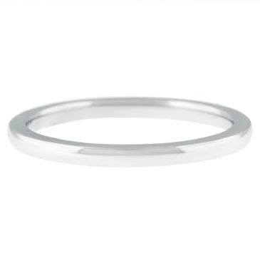 Platinum 950 2mm Comfort Fit Dome Wedding Band Heavy Weight