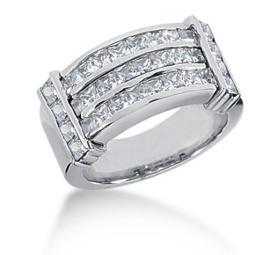 14K Diamond Anniversary White Gold Channel Set Ring (2.62ctw.)