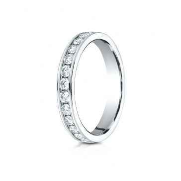 14k White Gold 3mm Channel Set  Eternity Ring