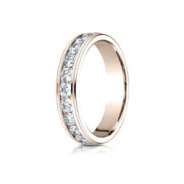 14k ROSE GOLD 4MM Channel Set  Eternity Ring.