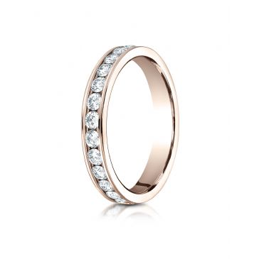 14k ROSE GOLD 3mm Channel Set  Eternity Ring.