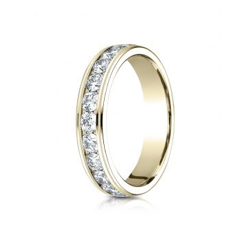 18K YELLOW GOLD 4MM Channel Set  Eternity Ring.