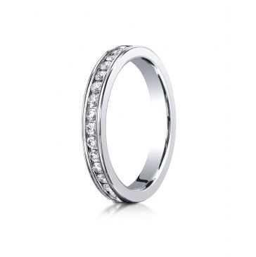 18K White Gold 3mm Channel Set  Eternity Ring.