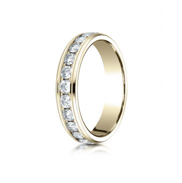 18K YELLOW GOLD 4MM Channel Set  Eternity Ring.