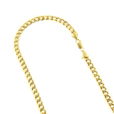 5.5mm Men's 10k Hollow Gold Cuban Link Chain