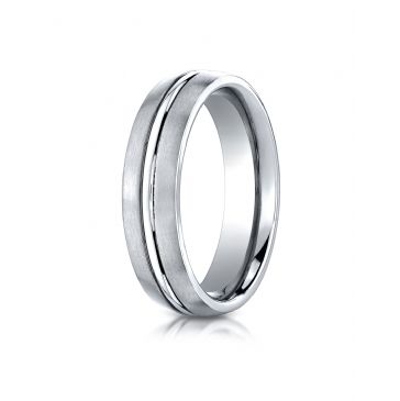 Cobaltchrome 6mm Comfort-Fit Satin-Finished Design Ring