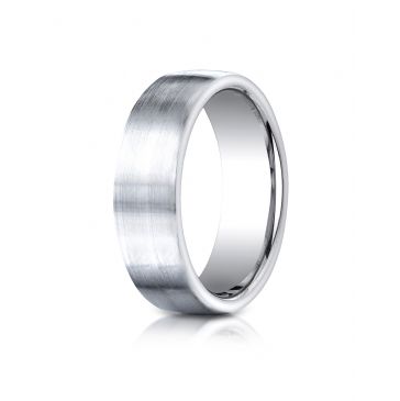 Cobaltchrome 7.5mm ComfortFit Satin-Finished Design Ring