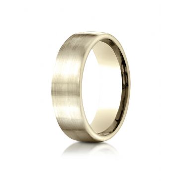 18k Yellow Gold 7.5mm Comfort-Fit  Satin Finish Design Band
