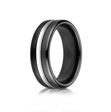 Cobaltchrome 7mm Comfort-Fit Blackened-Satin with a high polish center cut