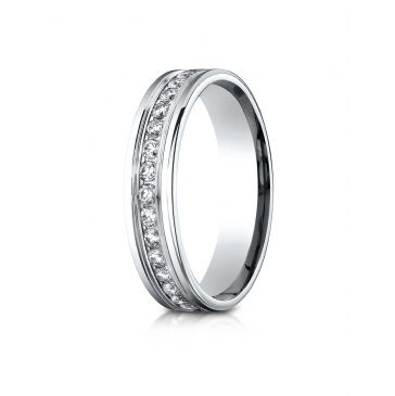 18k White Gold 4mm Comfort-Fit Channel Set  Diamond Eternity Ring.
