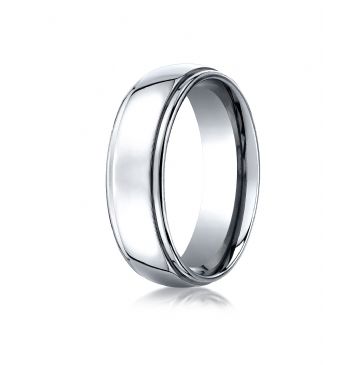 Cobaltchrome 7mm Comfort-Fit High Polished Design Ring