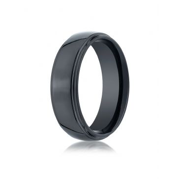 Ceramic 7mm Comfort-Fit High Polished Design Ring