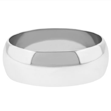 Platinum 950 7mm Dome Wedding Band Medium Weight