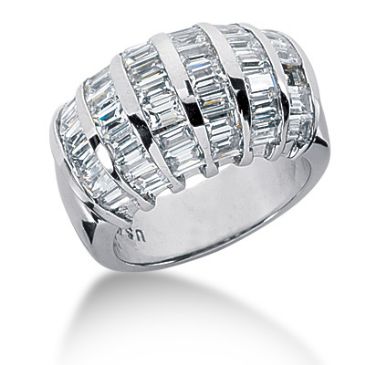 14K Straight Baguette Diamond Anniversary Ring (3.78ctw.)