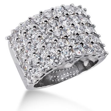 14K Exquisite, 45 Round Brilliant Diamond Anniversary Ring (4.5ctw.)