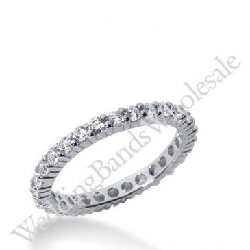 14k Gold Diamond Eternity Wedding Bands, Shared Prong Setting 1.00 ct. DEB100314K