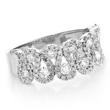 Astonishing 14K Gold & 1.4 Carat Diamond Wedding Band for Ladies