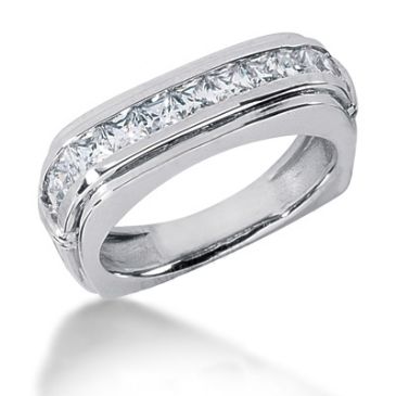 Astonishing 18K Gold & 1.54 Carat Diamond Wedding Ring for Men