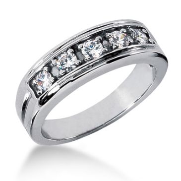 Dominant Platinum & 0.50 Carat Diamond Wedding Ring for Men