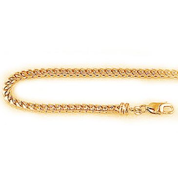 Elegant 14K Solid Yellow Gold Franco Chain 3mm