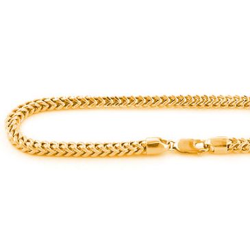 Elegant 14K Solid Yellow Gold Franco Chain 4mm