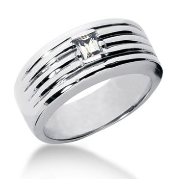 Excellent Platinum & 0.27 Carat Diamond Wedding Band for Women