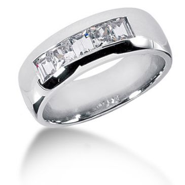 Exquisite Platinum & 1.19 Carat Diamond Wedding Ring for Men