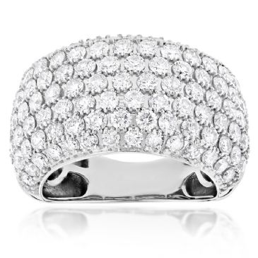 Large 14K Gold & 3.5 Carat Diamond Wedding Band for Women