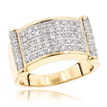 Luxurman 14K Gold & 1.25 Carat Diamond Band for Men