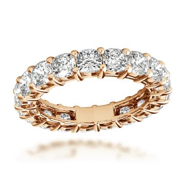 Luxurman 18K Gold & 4.5 Carat Cushion Cut Diamond Eternity Band