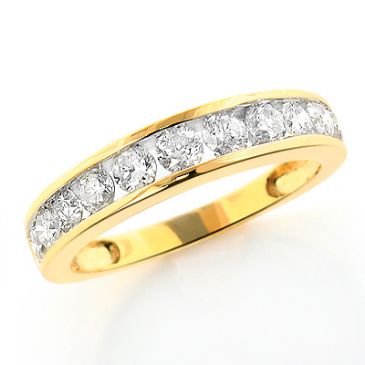 Luxury Thin 14K Gold & 1.18 Carat Diamond Wedding Band for Ladies