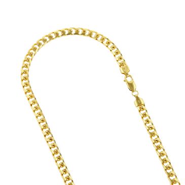 Men's Luxurman 14K Solid Gold Miami Cuban Link Chain 6.5mm