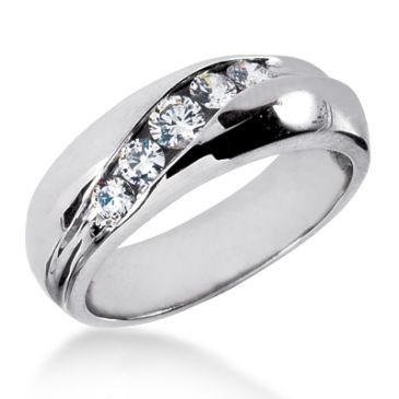 Platinum & 0.64 Carat Diamond Wedding Ring for Men
