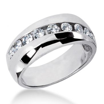 Platinum & 0.90 Carat Diamond Wedding Band for Men