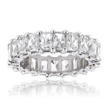 Platinum & 6.6 Carat Radiant Cut G/VS Diamond Eternity Band