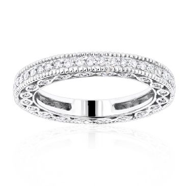 Thin 14K Gold & 0.63 Carat Round Diamond Eternity Ring