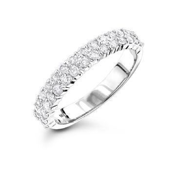 Thin 14K Gold & 0.70 Carat Diamond Designer Wedding Band for Ladies