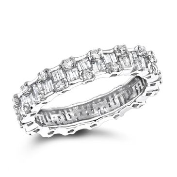 Thin Designer 18K Gold & 1.29 Carat Diamond Eternity Band