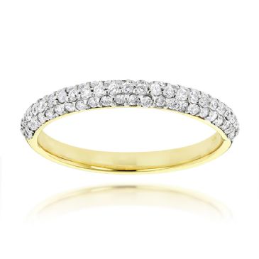 Women's Thin 14K Gold & 0.6 Carat Diamond Pave-Set Eternity Band 