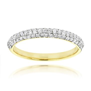 Women's Thin 14K Gold & 0.6 Carat Diamond Pave-Set Eternity Band 