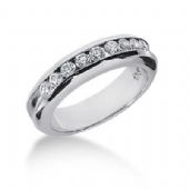 14K Gold Diamond Anniversary Wedding Ring 9 Round Brilliant Diamonds 0.45 ctw 105WR70114K