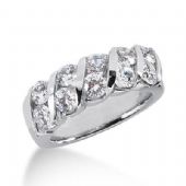 14K Gold Diamond Anniversary Wedding Ring 10 Round Brilliant Diamonds 2.00ctw 119WR23514K