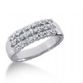 14K Gold Diamond Anniversary Wedding Ring 21 Round Brilliant Diamonds 0.53ctw 123WR126614K