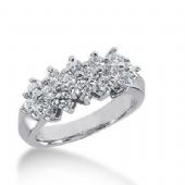 14K Gold Diamond Anniversary Wedding Ring 16 Round Brilliant Diamonds 1.12ctw 156WR224314K