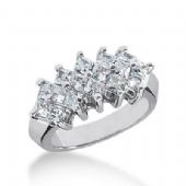14K Gold Diamond Anniversary Wedding Ring 16 Princess Cut Diamonds 1.60ctw 157WR105914K