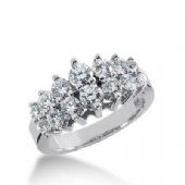 14K Gold Diamond Wedding Ring 14 Round Brilliant Diamonds 1.10ctw 161WR175714K