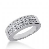 14K Gold Diamond Anniversary Wedding Ring 18 Round Brilliant Diamonds 0.50ctw 169WR161514K