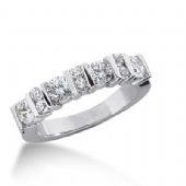 14K Gold Diamond Anniversary Wedding Ring 10 Round Brilliant Diamonds 0.98ctw 170WR132114K
