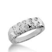 14K Gold Diamond Anniversary Wedding Ring 10 Round Brilliant Diamonds 0.50ctw 173WR16914K