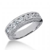 14K Gold Diamond Anniversary Wedding Ring 43 Round Brilliant Diamonds 1.24ctw 174WR68314K